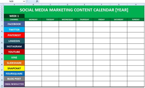 Social Media Calendar 2024 Excel - Freddy Ethelyn