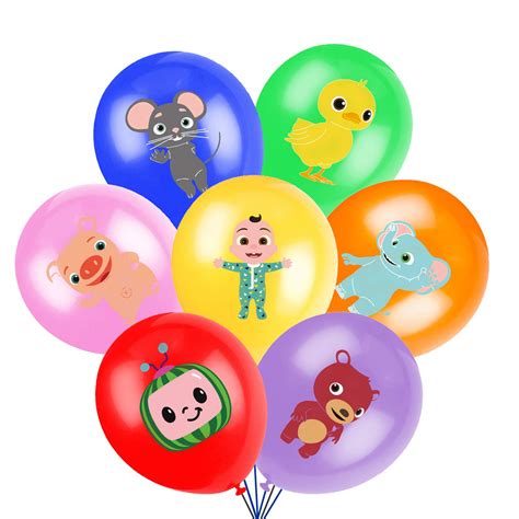 Buy Cocomelon Birthday Party Supplies, Balloons for Cocomelon Theme Birthday Party, Includes 7 ...