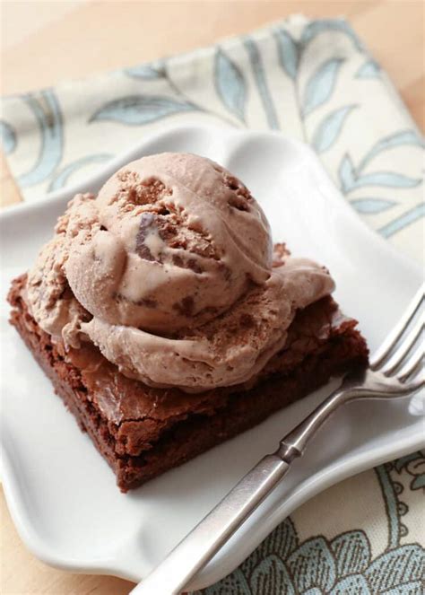 Brownie Ice Cream - Barefeet in the Kitchen