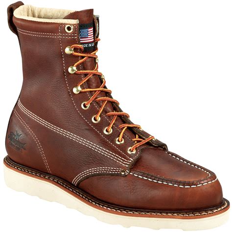 Thorogood Men's American Heritage 8" Soft Toe EH Work Boot 814-4201 - Brown