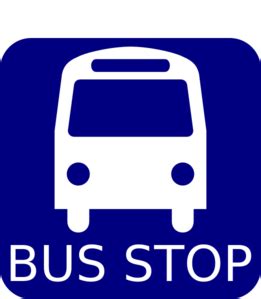 Bus Stop Sign Blue Clip Art at Clker.com - vector clip art online, royalty free & public domain