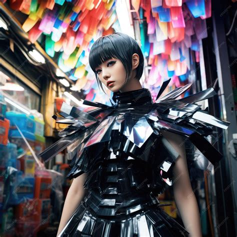 Premium AI Image | The Enigmatic Contrasts A Cyberpunk Journey through ...