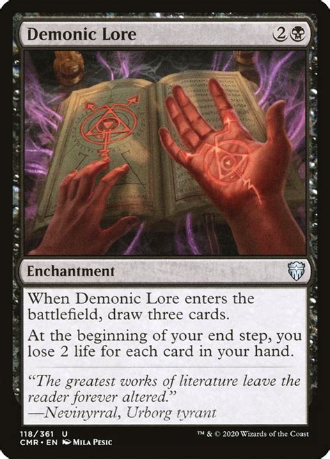 Demonic Lore [CMR #118] - Magic: The Gathering Card