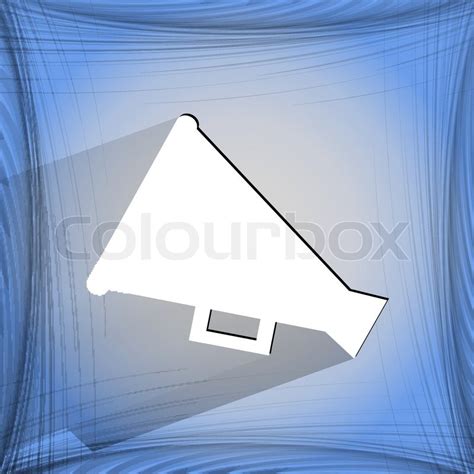 Megaphone, Loud-hailer icon. on a flat ... | Stock vector | Colourbox