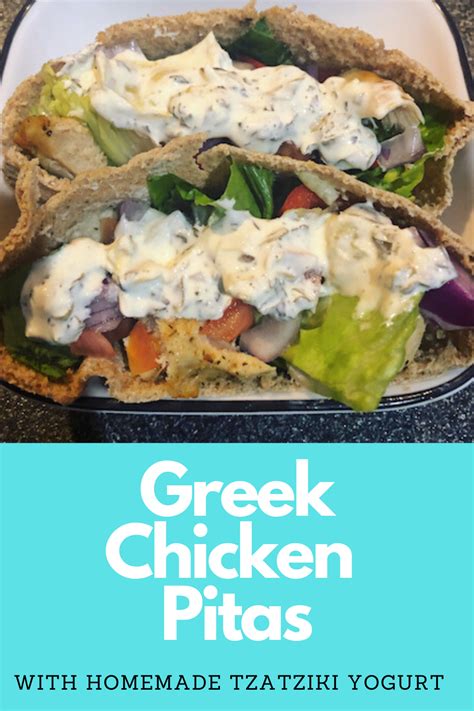Healthy Greek Chicken Pitas - An easy, healthy, and delicious lunch or ...
