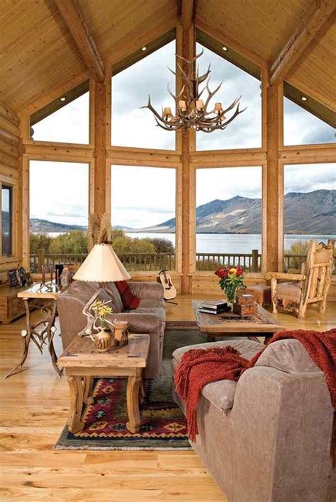 Great Room Pictures | Log home decorating, Log homes, Cabin living room