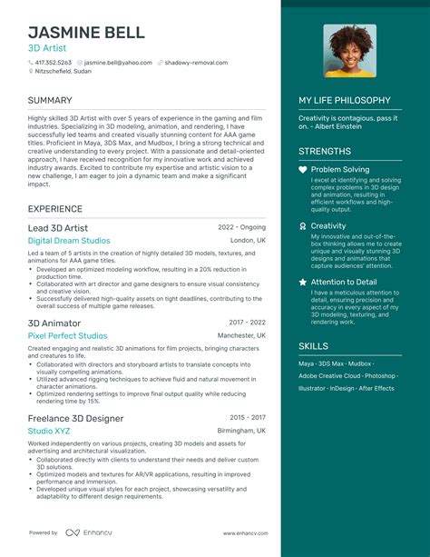 3 3D Artist Resume Examples & How-To Guide for 2024