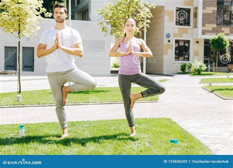 Nice Active People Enjoying Yoga Stock Photo - Image of millennials ...