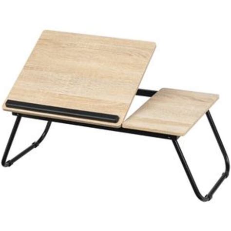 J.Burrows Reading Laptop Table Oak and Black | Officeworks