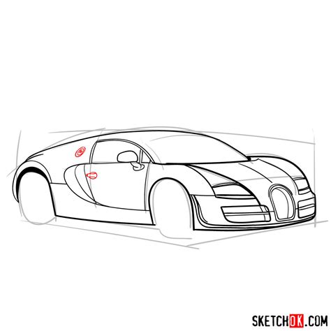 How to Draw Bugatti Veyron 16.4 Super Sport in 14 Easy Steps