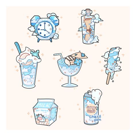 Blue cookie run treasures![ pink version || stickers ] - Tumblr Pics