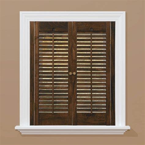 homeBASICS Traditional Real Wood Walnut Interior Shutter (Price Varies ...