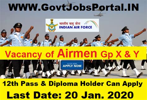 Indian Air Force Recruitment 2020 : Indian Air Force Airmen Group-X & Y ...