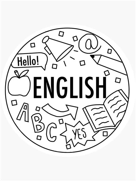 Sticker « Anglais (noir et blanc) », par ArianneBoutique | Redbubble