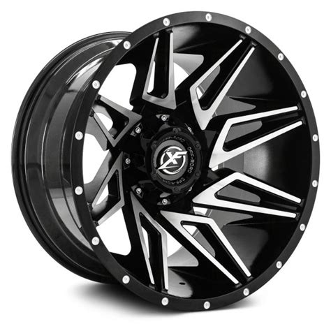 XF OFF-ROAD® XF-218 Wheels - Gloss Black with Machined Face and Dots Rims