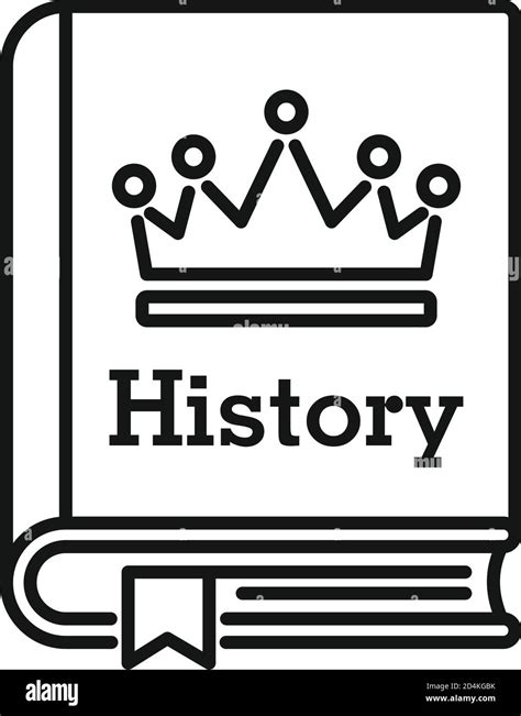 University history book icon. Outline university history book vector icon for web design ...