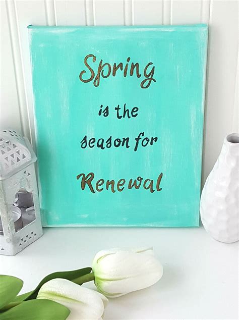 Canvas Quote Art Spring is the Season for Renewal | Etsy