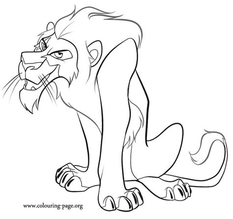 Scar Simba Lion King Coloring Pages - kidsworksheetfun