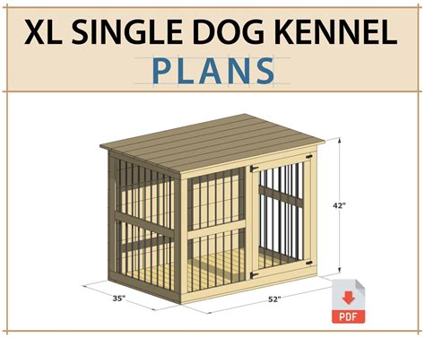 XL Dog Kennel DIY Build Plans Large Great Dane Crate Digital PDF - Etsy