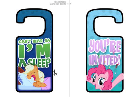 My Little Pony Printable Door Hangers by daniel10alien on DeviantArt