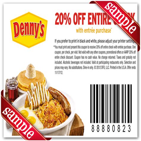 Denny's Coupon Printable December 2016 - Save Avg of $5