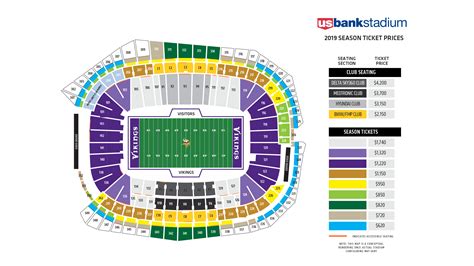 U.S. Bank Stadium Seating Chart and Map | Minnesota Vikings - vikings.com