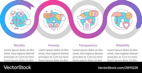 Corporate policy infographic template Royalty Free Vector