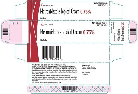 Metronidazole Cream - FDA prescribing information, side effects and uses