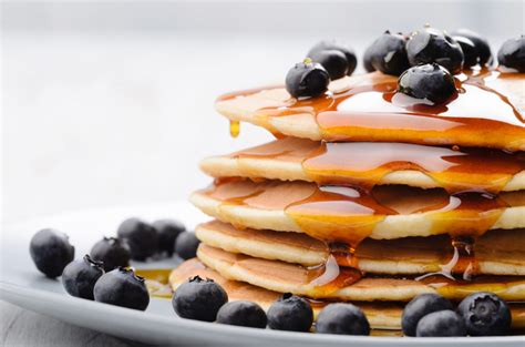 pancakes sirop érable myrtilles - Maple Joe