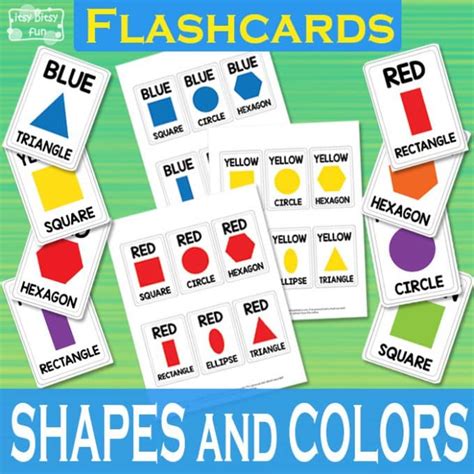 Shapes and Colors Flashcards - Itsy Bitsy Fun