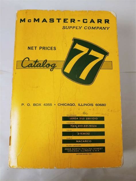 McMaster-Carr Supply Company Catalog #77 from 1971 Tools Hardware ...