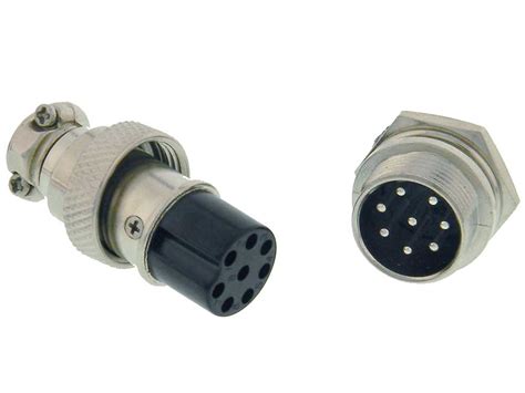 GX16-8 8-Pin 16mm Aviation Plug Male and Female Panel