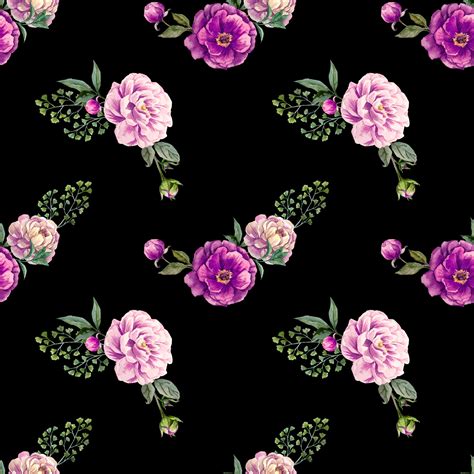 Floral Roses Pattern Background Free Stock Photo - Public Domain Pictures