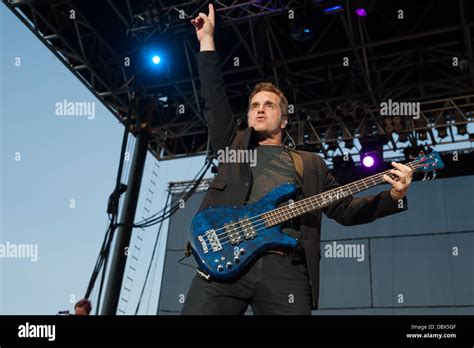 LINCOLN, CA - AUGUST 3: Jason Scheff of the rock band Chicago performs on stage at Thunder ...