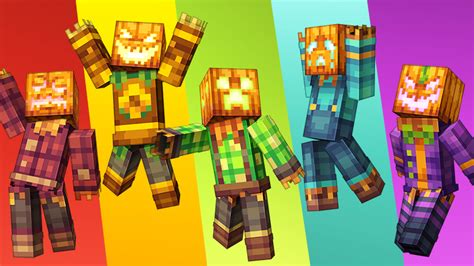 Rainbow Scarecrows by Piston Solutions (Minecraft Skin Pack ...