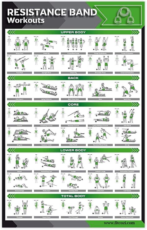 Free Resistance band exercises pdf Downloadable | Fitcozi