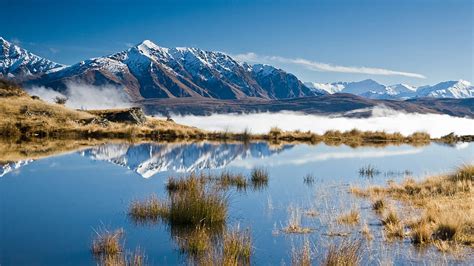 Alpine Lake, blue, alpine, snow, sky, water, lake, mountain HD ...