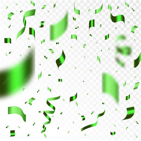 Premium Vector | Party celebration green confetti. green confetti ...