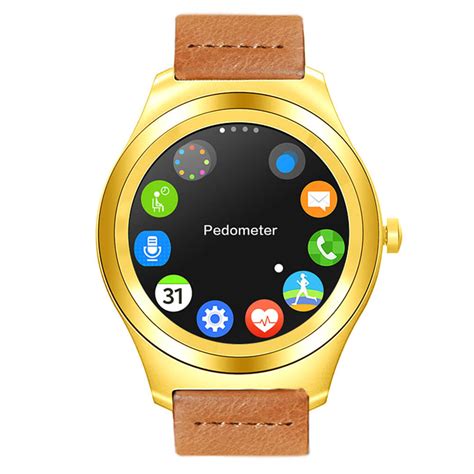 IQI Q2 MTK2502C Bluetooth 4.0 Heart Rate Monitor Smartwatch - Gold