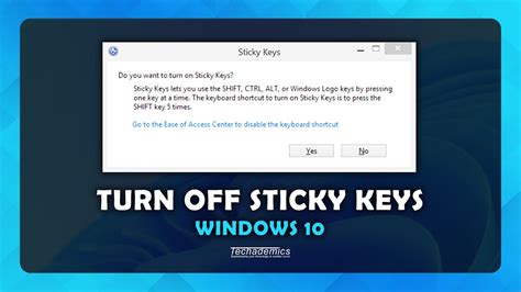 How To Turn Off Sticky Keys On Windows 10 - (Quick & Easy) - YouTube