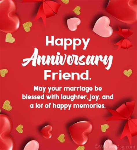 100+ Wedding Anniversary Wishes For Friends - WishesMsg