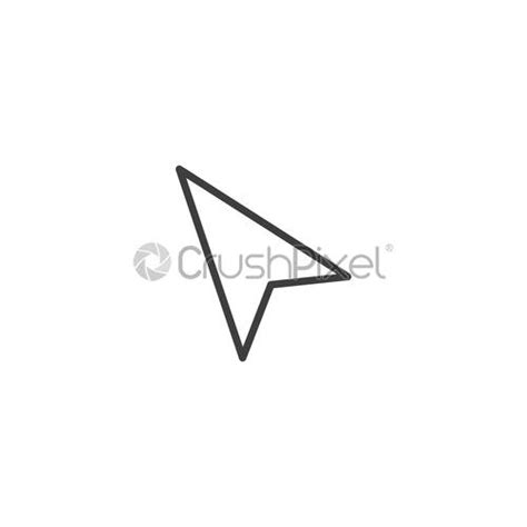 Triangle cursor click icon symbol Premium quality isolated pointer ...