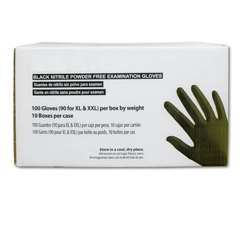 Wholesale Black Nitrile Gloves Powder Free - 9 Mil Glove