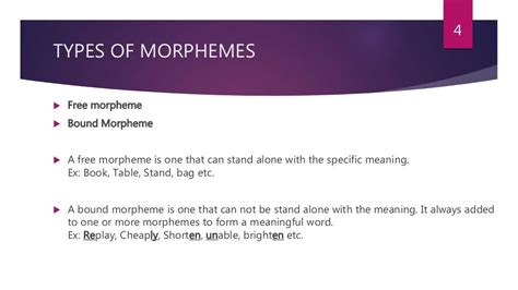 Morpheme, morph, allomorph