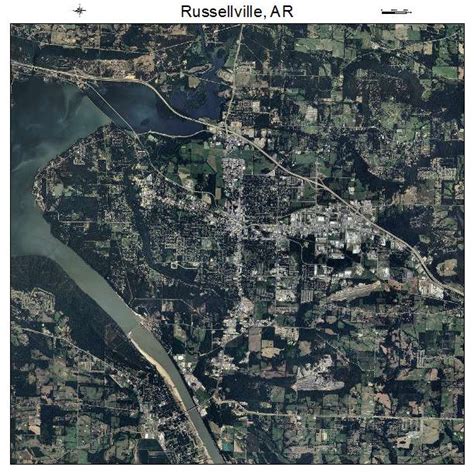 Aerial Photography Map of Russellville, AR Arkansas