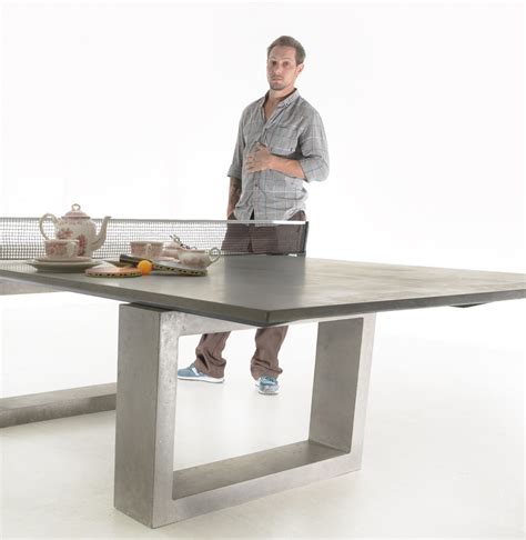 If It's Hip, It's Here (Archives): Modern Concrete & Steel Ping Pong Table Doubles As Indoor ...