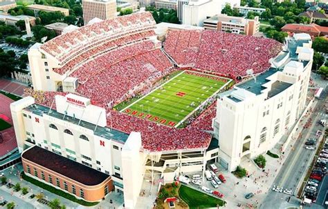 The 91,000+ Sea of Red! Memorial Stadium, Lincoln, Nebraska, filled to capacity with new ...