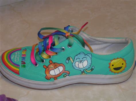 the amazing world of gumball painted shoes Adventures Of Gumball, Mr Smalls, Tv Clothes, Fashion ...