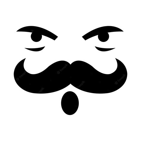 Premium Vector | Moustache icon logo vector design template