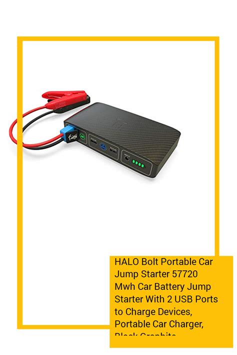 HALO Bolt Portable Car Jump Starter 57720 Mwh Car Battery Jump Starter ...